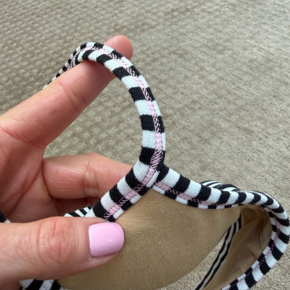 lululemon athletica Black and White Striped Sports Bra - Picture 6 of 6